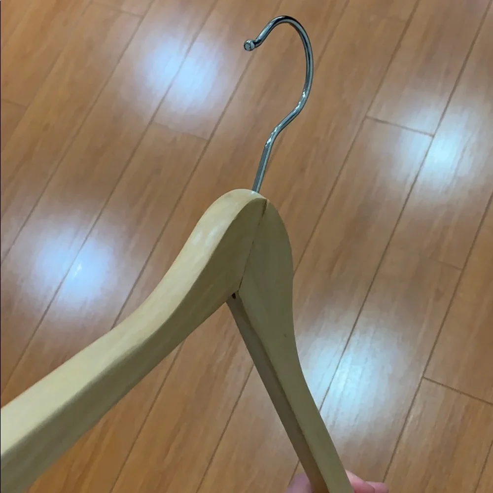 Box of Wooden IKEA Hangers
